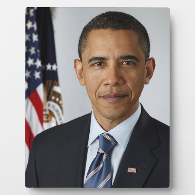 Barack Obama US-Präsident Weißes Haus Portrait Fotoplatte (Vorderseite)