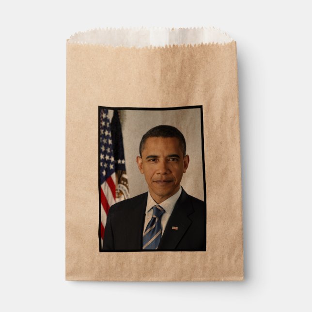 Barack Obama US-Präsident Weißes Haus Portrait Geschenktütchen (Vorderseite)