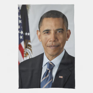 Barack Obama US-Präsident Weißes Haus Portrait Geschirrtuch