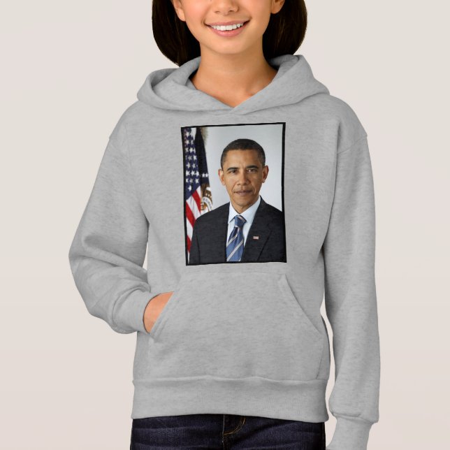 Barack Obama US-Präsident Weißes Haus Portrait Hoodie (Vorderseite)