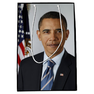 Barack Obama US-Präsident Weißes Haus Portrait Mittlere Geschenktüte