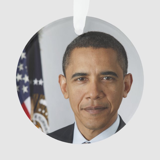 Barack Obama US-Präsident Weißes Haus Portrait Ornament (Vorderseite)