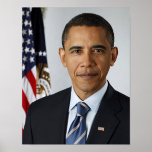 Barack Obama US-Präsident Weißes Haus Portrait Poster