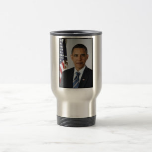 Barack Obama US-Präsident Weißes Haus Portrait Reisebecher