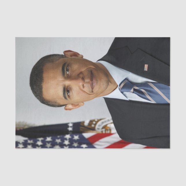 Barack Obama US-Präsident Weißes Haus Portrait Seidenpapier (Vorderseite)