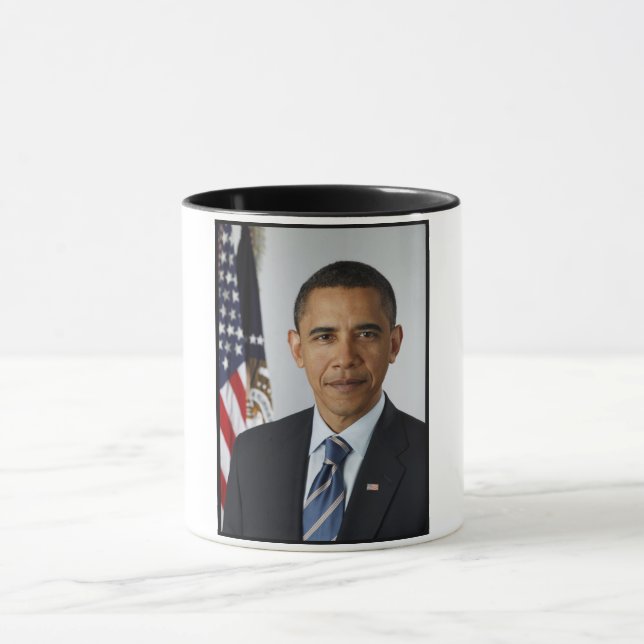 Barack Obama US-Präsident Weißes Haus Portrait Tasse (Zentrum)