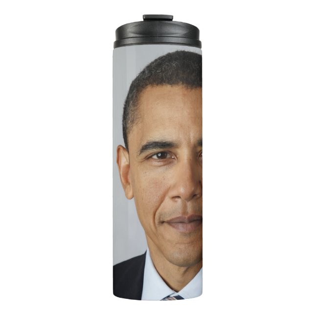 Barack Obama US-Präsident Weißes Haus Portrait Thermosbecher (Vorderseite)