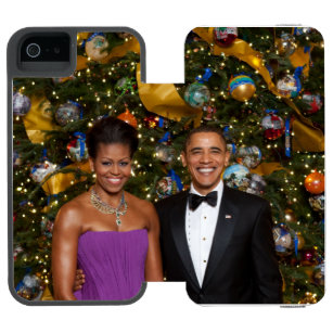 Barack Obama US-Präsident White House Weihnachten Incipio Watson™ iPhone 5 Geldbörsen Hülle