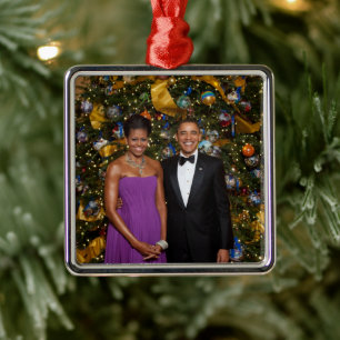 Barack Obama US-Präsident White House Weihnachten Ornament Aus Metall