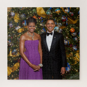 Barack Obama US-Präsident White House Weihnachten Puzzle