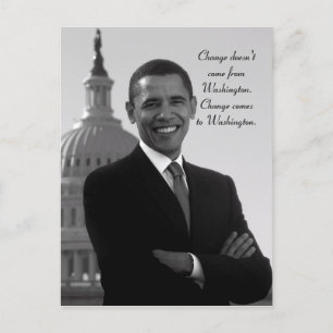 Barack Obama verändert Postkarte