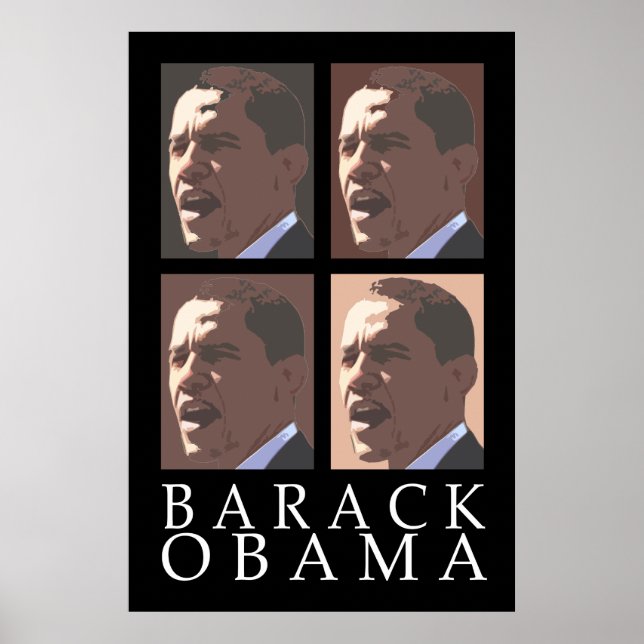 Barack Obama Vier-Portrait-Poster Poster (Vorne)