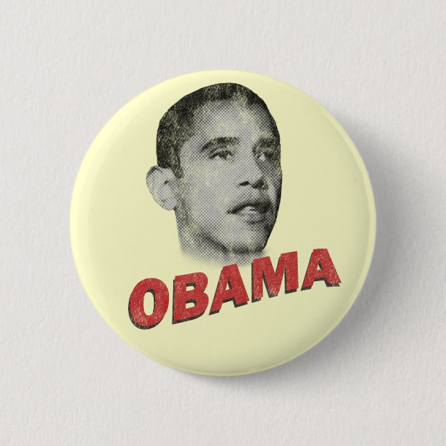 Barack Obama Vintage Button (Vorderseite)