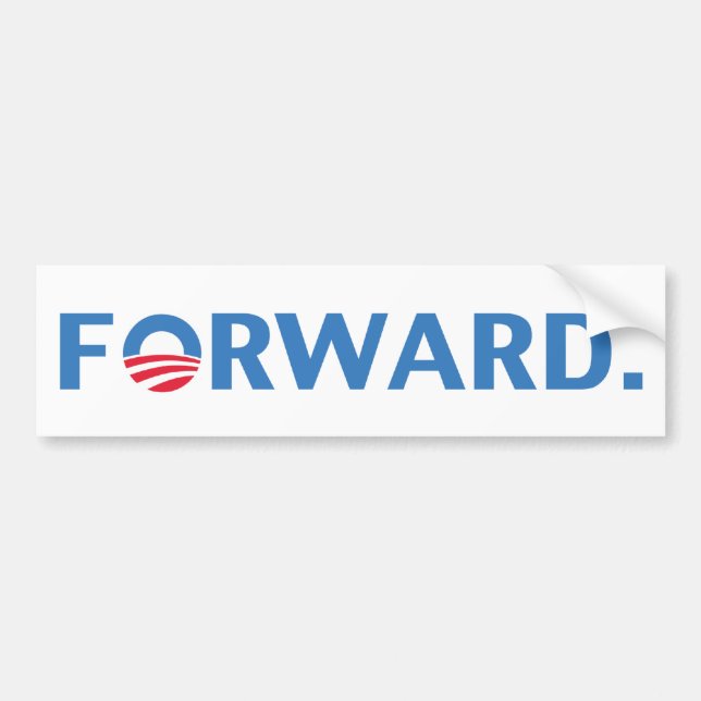 Barack Obama Vorwärts (blau) Autoaufkleber (Vorne)