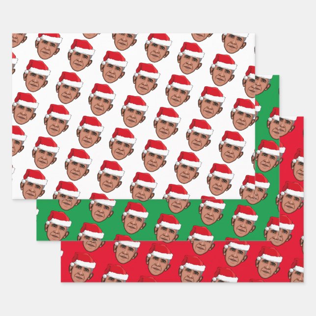 BARACK OBAMA Weihnachten Geschenkpapier Set (Set)