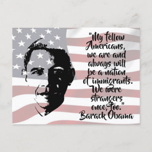 Barack Obama Zitat zur amerikanischen Flag-Postkar Postkarte