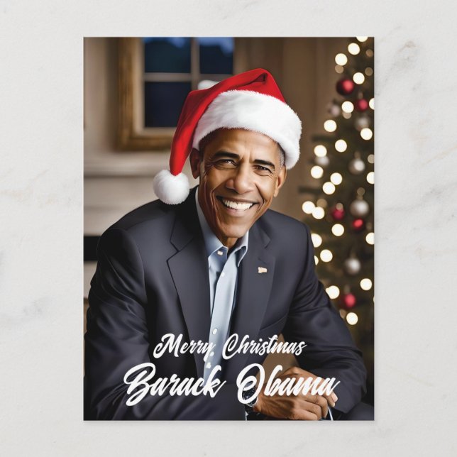 Barack Obama zu Weihnachten in der Weihnachtsmannm (Vorderseite)