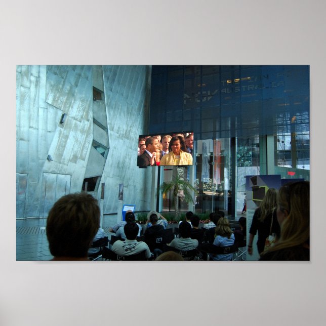 Barack Obamas Amtseinführung Broadcast in Australi Poster (Vorne)