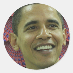 Barack Obamas Gesicht Runder Aufkleber