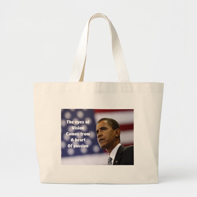 Barack Obamas Herz der Leidenschaft Jumbo Stoffbeutel (Vorne)