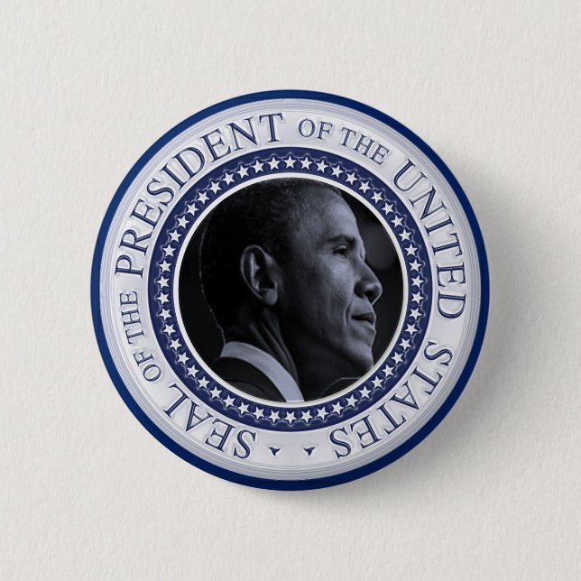 Barack Obamas Präsidentschaftliches Siegel Button (Vorderseite)