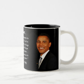 Barack Obamas Tag 2009 Zweifarbige Tasse