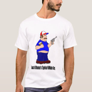 Barack Obamas typischer weißer Typ T-Shirt