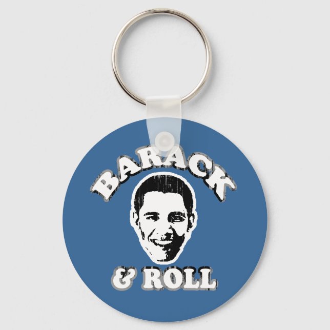 Barack & Roll Vintag.png Schlüsselanhänger (Vorderseite)