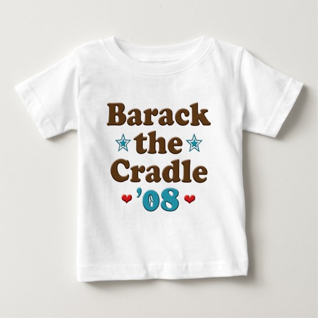 Barack the Cradle 08 Obama Baby Long Sleeve T-Shir Baby T-shirt (Vorderseite)