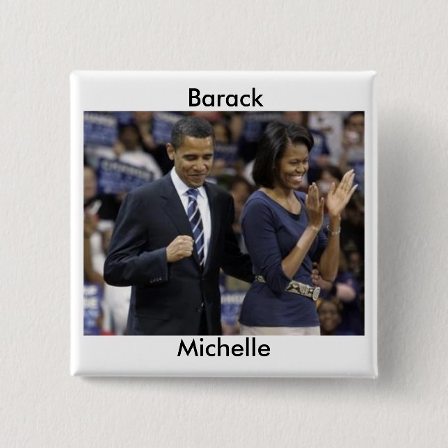 Barack und Knopf Michelle Obama Button (Vorderseite)