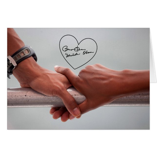 Barack und Michele Obamas Hände (Vorderseite (Horizontal))