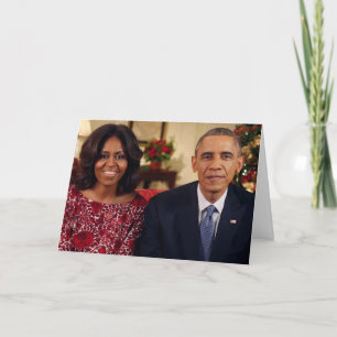 Barack und Michelle 2014 Weihnachten - Grußkarte