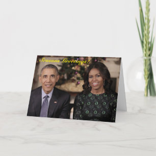 Barack und Michelle 2015 WA - Grußkarte Feiertagskarte