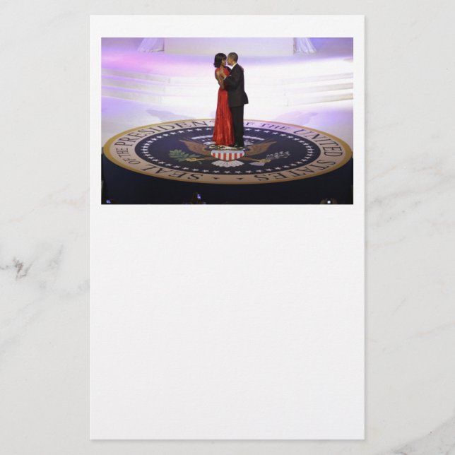 Barack und Michelle Obama Briefpapier (Vorderseite)