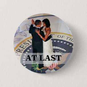 Barack und Michelle Obama, der Eröffnungsball Button