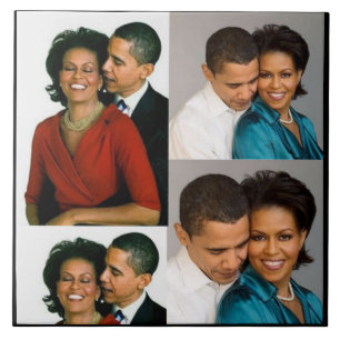 BARACK UND MICHELLE OBAMA FLIESE