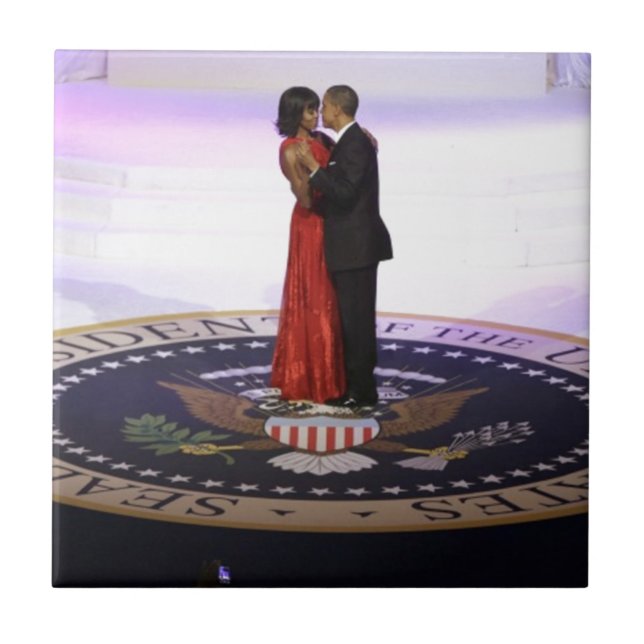 Barack und Michelle Obama Fliese (Vorderseite)