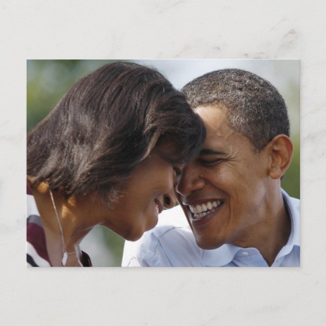 Barack und Michelle Obama Foto Postkarte (Vorderseite)