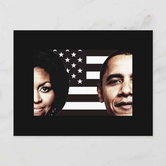 Barack und Michelle Obama Foto Postkarte (Vorderseite)