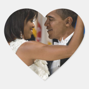Barack und Michelle Obama Herz-Aufkleber