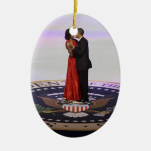 Barack und Michelle Obama Keramik Ornament