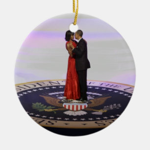 Barack und Michelle Obama Keramik Ornament