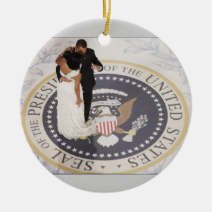 Barack und Michelle Obama Keramikornament