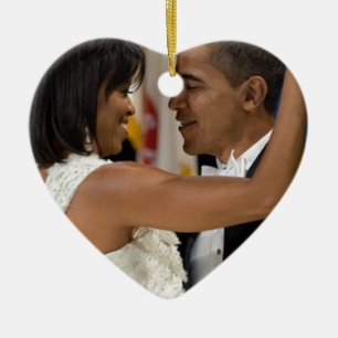 Barack und Michelle Obama Keramikornament
