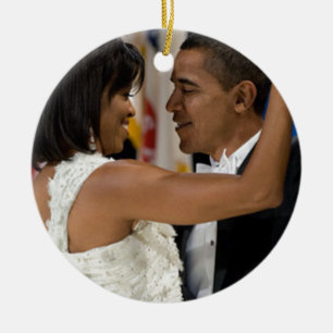 Barack und Michelle Obama Keramikornament