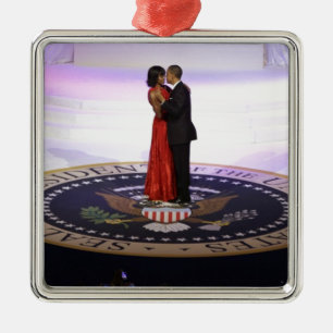 Barack und Michelle Obama Ornament Aus Metall