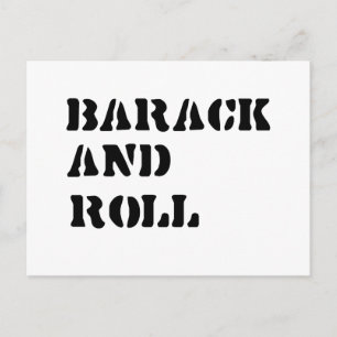 Barack und Roll Postkarte