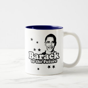 Barack zum zukünftigen T - Shirt Zweifarbige Tasse