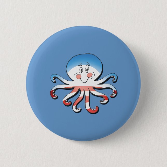 BARACKTOPUS BUTTON (Vorderseite)