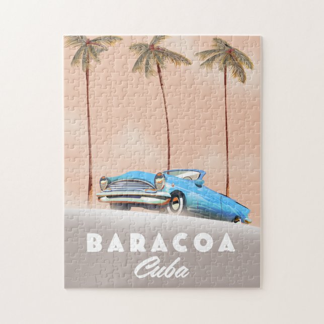 Baracoa Kuba Antikes Auto Puzzle (Vertikal)